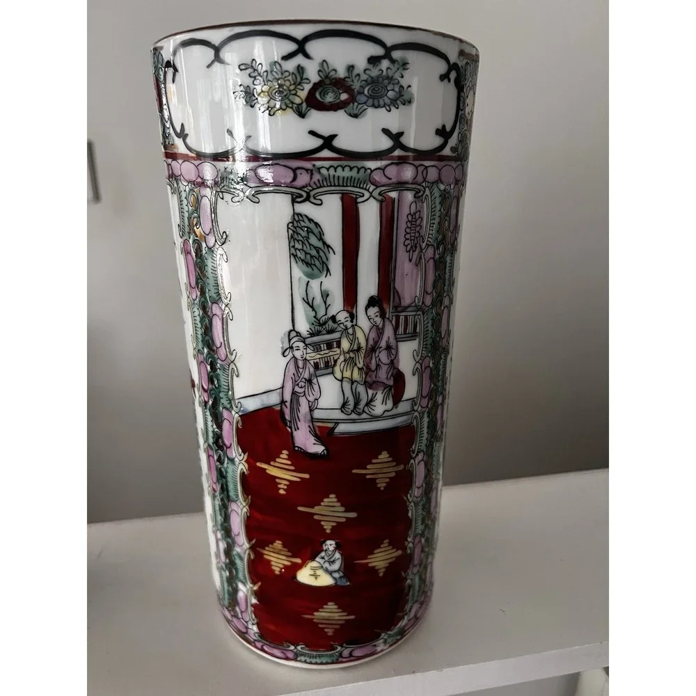 Vtg Chinese Famille Rose Canton 10